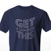 PRODUCT IMAGE: Get a Load of This | Raunchy Tee | Horny Gay Top Guys Ready to Unload | Typographic design on Navy shirt