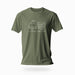 Load Me Up T-shirt | Raunchy T-shirt for Horny Gay Bottom Guys Who Crave Cum | Military Green shirt with white line drawing of a dump truck