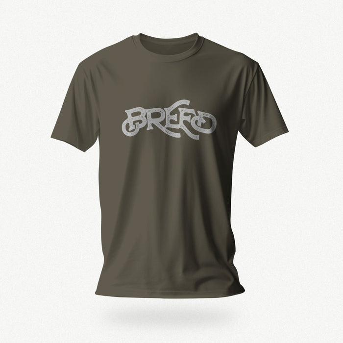 PRODUCT IMAGE: Breed T-shirt | Raunchy Tees for Horny Gay Guys Who Bareback, Love Cum | Typographic design on Army shirt