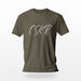 PRODUCT IMAGE | CSKR T-shirt from Pole & Hole | The texting (or sexting) abbreviation for cocksucker | Army