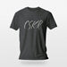 PRODUCT IMAGE | CSKR T-shirt from Pole & Hole | The texting (or sexting) abbreviation for cocksucker | Dark Gray Heather 