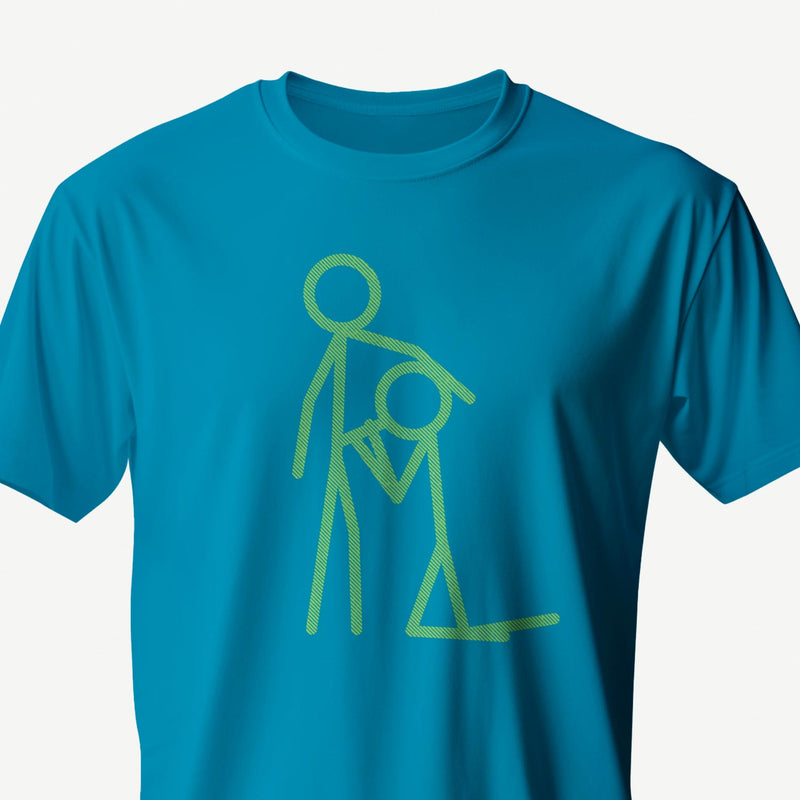 PRODUCT IMAGE: Dipstick | Stickman Blowjob | Funny, NFSW Shirt for Horny Gay Men | Aqua shirt