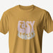 PRODUCT IMAGE: Easy Access | SFW Raunchy T-shirt for Horny Gay Men | Typographic design on Mustard shirt