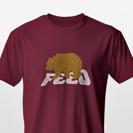 PRODUCT IMAGE: Feed | Hungry Gay Bear Shirt (Cubs and Otters, Too) | Maroon shirt