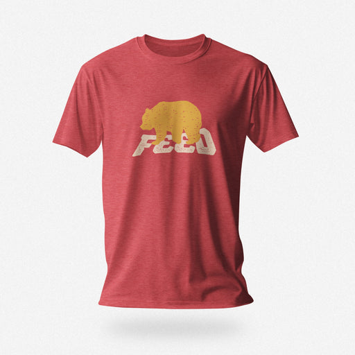 PRODUCT IMAGE: Feed | Hungry Gay Bear Shirt (Cubs and Otters, Too) | Red Heather shirt