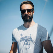 PRODUCT IMAGE: General Admission | NSFW Homo Erotic T-shirt for Horny Gay Bottom Guys | Model w/ Light Gray Heather shirt