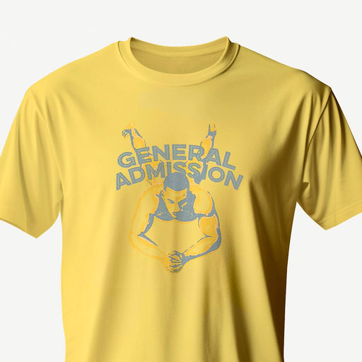 PRODUCT IMAGE: General Admission | NSFW Homo Erotic T-shirt for Horny Gay Bottom Guys | Yellow