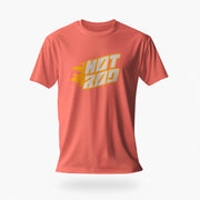 PRODUCT IMAGE: Coral t-shirt featuring vintage flame graphics with classic hot rod styling to a typographic design