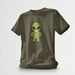 Product image: Invasion of the Load Chasers | Alien Cum Dump Shirt for Hungry, Thirsty, Horny Gay Guys | Army Brown