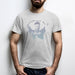 PRODUCT IMAGE: Kick Back Blowjob | NSFW Homo Erotic T-shirt | Model w/ Light Gray Heather