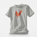 PRODUCT IMAGE | I Love Cock T-shirt from Aloe & Hole | The rooster symbolizes penis | Light Gray Heather