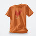 PRODUCT IMAGE | I Love Cock T-shirt from Aloe & Hole | The rooster symbolizes penis | Orange