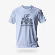 PRODUCT IMAGE: Plow Daddy T-shirt | Raunchy Gay Farmer Tee for Horny Men Who Love Heavy Equipment | Baby Blue shirt