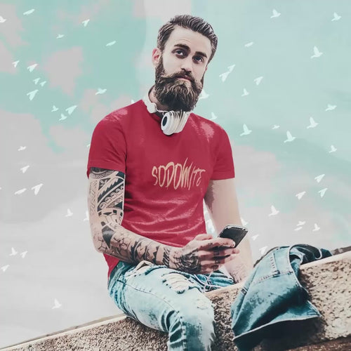 VIDEO for Sodomite T-shirt | A raunchy tee fr gay men and queer rebels | A bold typographic design reclaims a word once hurled as insult and turns it into a badge of unapologetic identity.