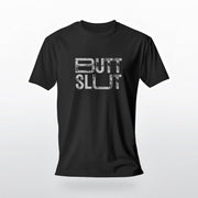 Raw Butt Slut | NSFW Tee for Horny Gay Bottom Guys who Bareback | Black tee with typographic design