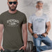 ENSEMBLE IMAGE of younger adult male in foreground, older male in background representing Stepdad & Son T-shirt 