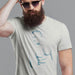 PRODUCT IMAGE: Muscle Daddy | Homo Erotic T-shirt | Masculine Tom of Finland Hottie | Graphic shadows of a classically handsome hot man | Model wears Silver shirt