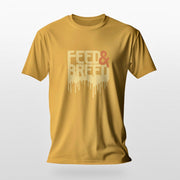 PRODUCT IMAGE: Feed & Breed T-shirt | Raunchy Tees for Horny Gay Guys | Mustard shirt with typographic design