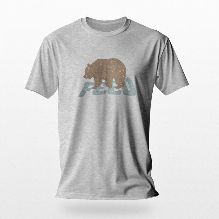 PRODUCT IMAGE: Feed | Hungry Gay Bear Shirt (Cubs and Otters, Too) | Light Gray Heather shirt