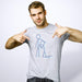 PRODUCT IMAGE: Dipstick | Stickman Blowjob | Funny, NFSW Shirt for Horny Gay Men | Model wears Light Gray Heather shirt