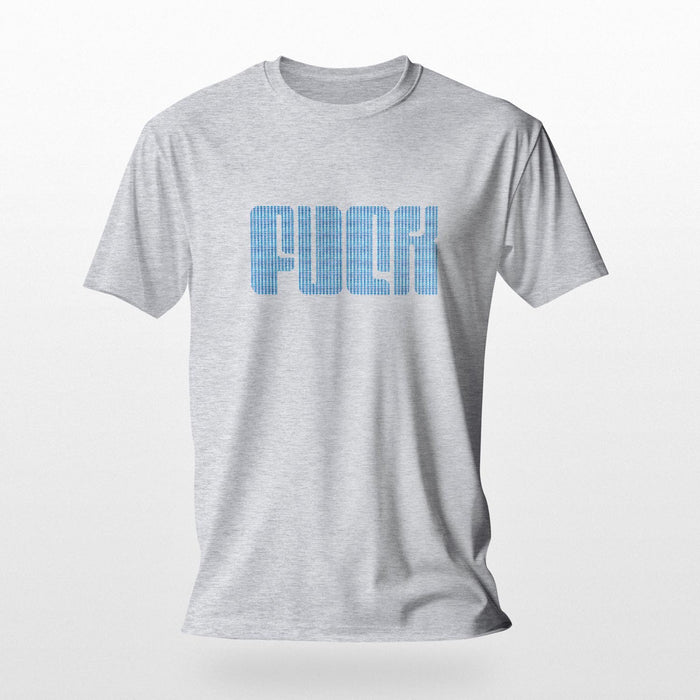 PRODUCT IMAGE: Fuck | Offensive NSFW T-shirt for Horny Gay Guys | Typographic Design | Light Gray heather