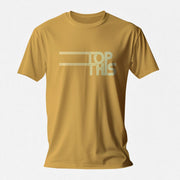 PRODUCT IMAGE: Top This T-shirt | Discreetly Raunchy T-shirt for Horny Gay Bottom Guys | Mustard shirt