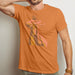PRODUCT IMAGE: Mr. Big | NSFW Homo Erotic T-shirt of Bearded Dom Top Daddy | model w/ orange shirt