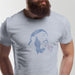 PRODUCT IMAGE: Skills | NSFW Homo Erotic T-shirt for Horny Gay Men into Oral Sex | model with Light Blue shirt