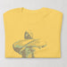 PRODUCT IMAGE: Mr. Big | NSFW Homo Erotic T-shirt of Bearded Dom Top Daddy | Detail of Yellow Shirt