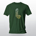 PRODUCT IMAGE: Boners | NSFW Tee | Typographic Design in the form of Cock and Balls | Forest Green shirt